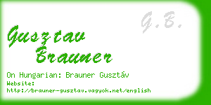 gusztav brauner business card